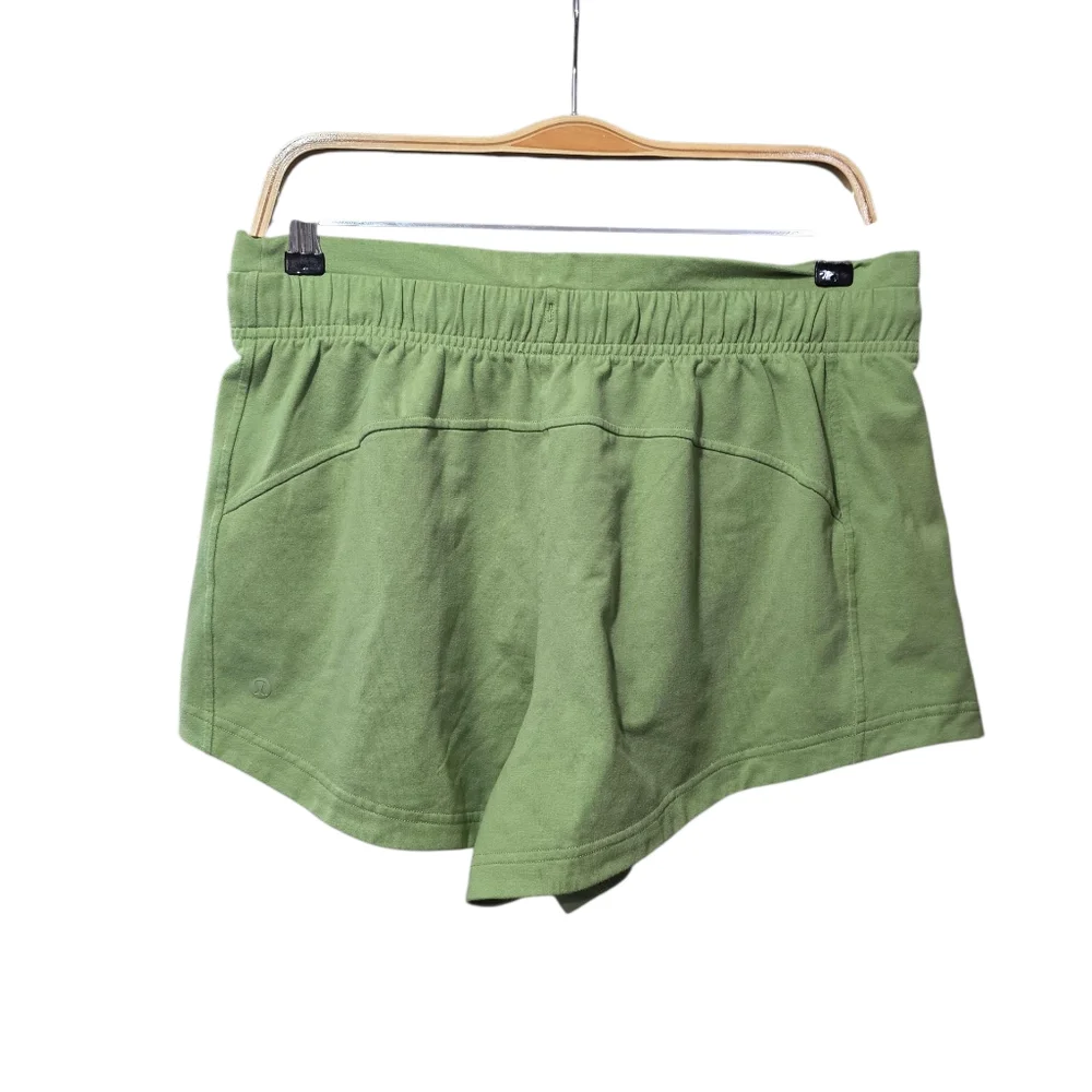 Lululemon‎ Inner Glow Green Drawstring Shorts Size 10